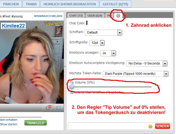 Eine deutsche Anleitung zum Deaktivieren der Tokengeräusche