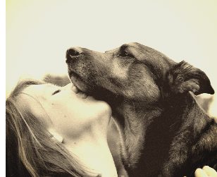 Sexuell frustrierten Frauen blieb oft nur der Hund.